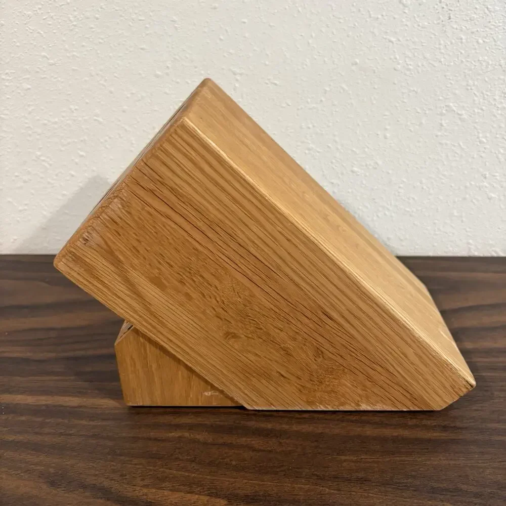 Cutco 1748 Homemaker 18 Slot Knife Block 8 Steak Slots Honey Oak Wood USA Made